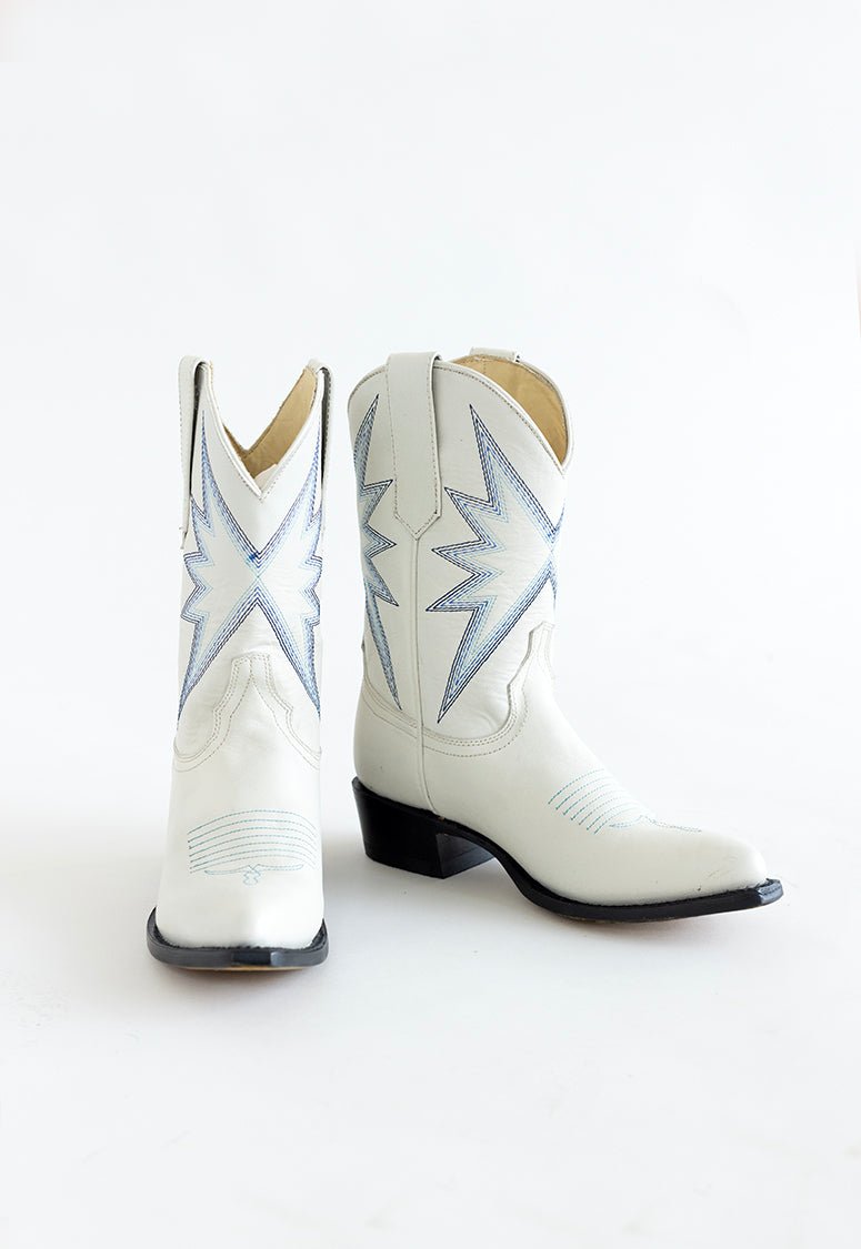 Sun Star White Cowgirl Boot - Flea Style