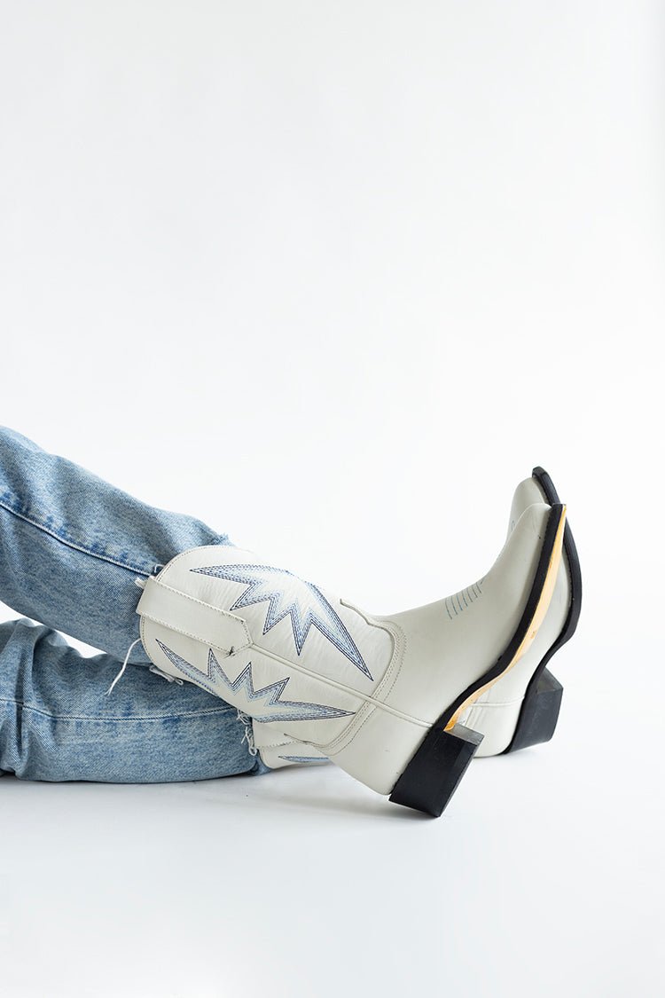 Sun Star White Cowgirl Boot - Flea Style