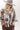 Taupe and Light Blue Printed Blouse - Flea Style
