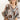 Taupe and Light Blue Printed Blouse - Flea Style