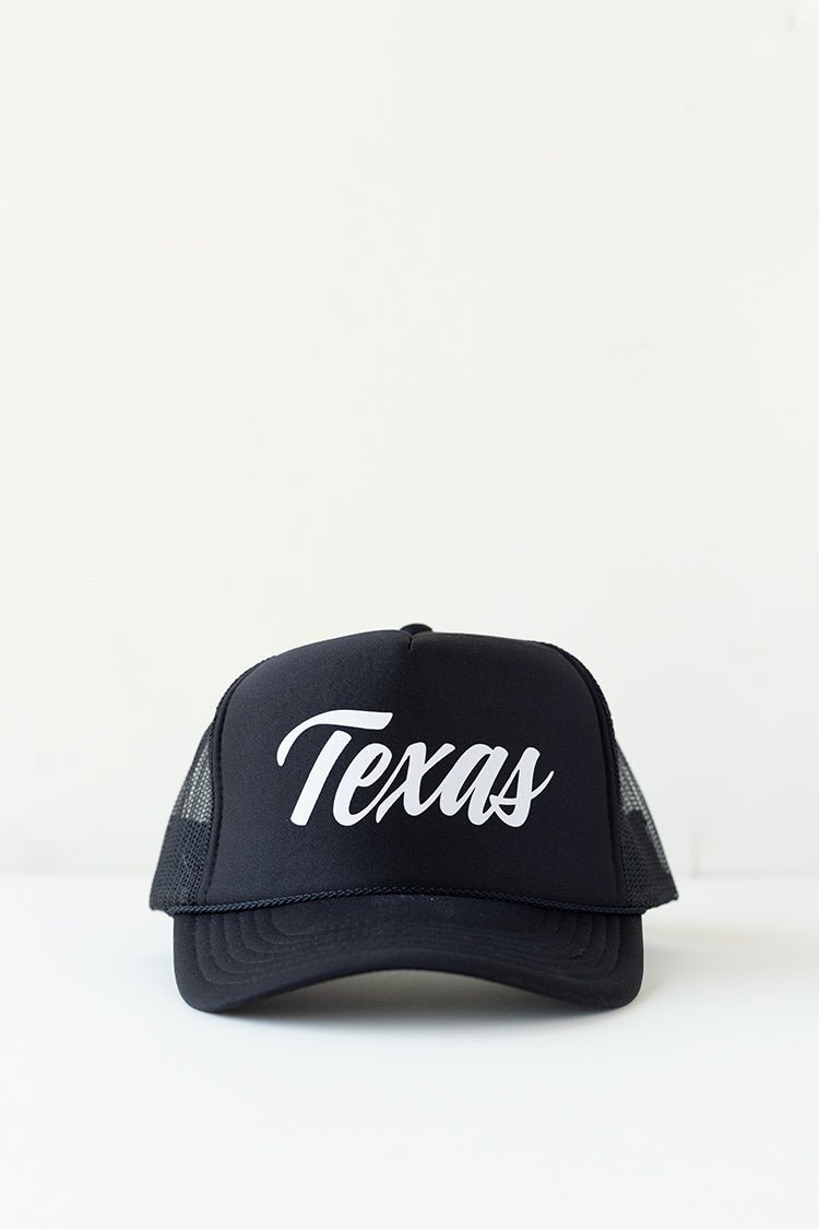 Texas Black Trucker Hat - Flea Style