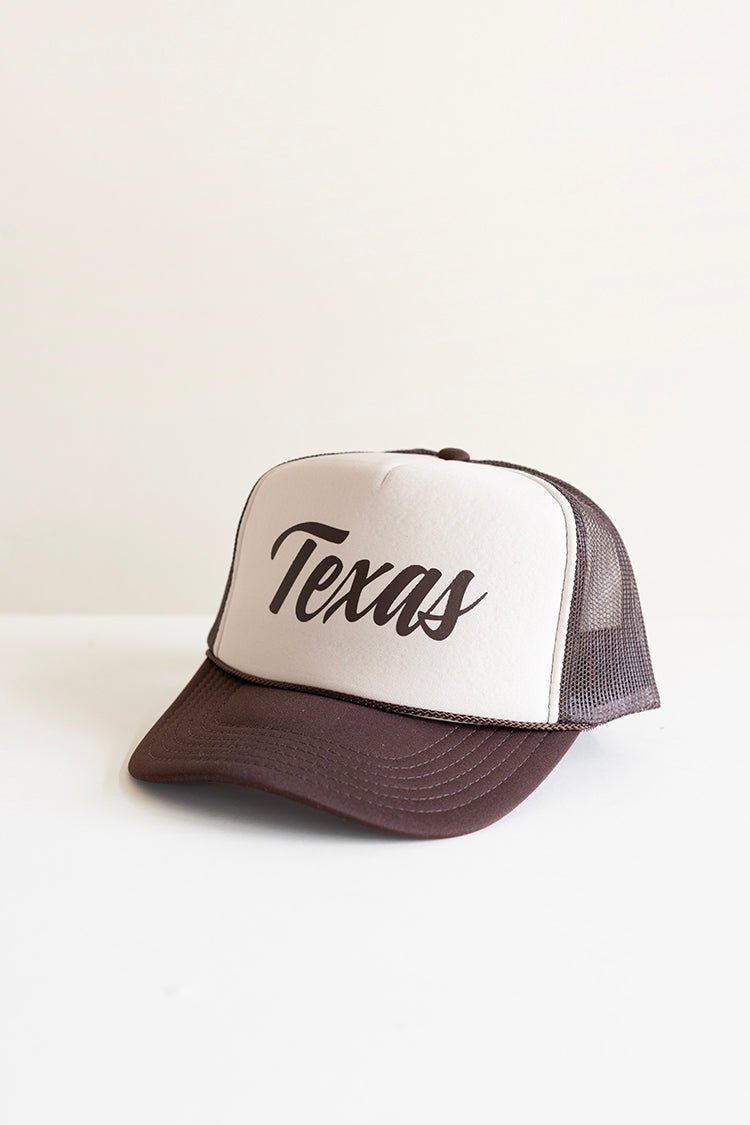 Texas Brown/Khaki Trucker Hat - Flea Style