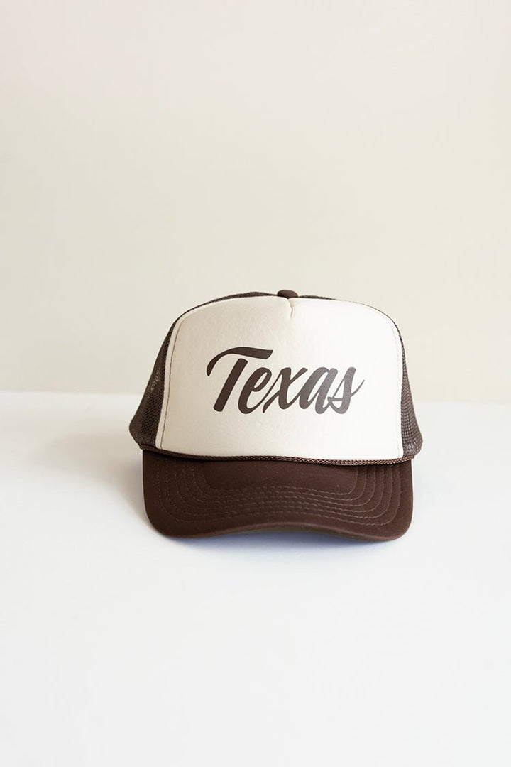 Texas Brown/Khaki Trucker Hat - Flea Style