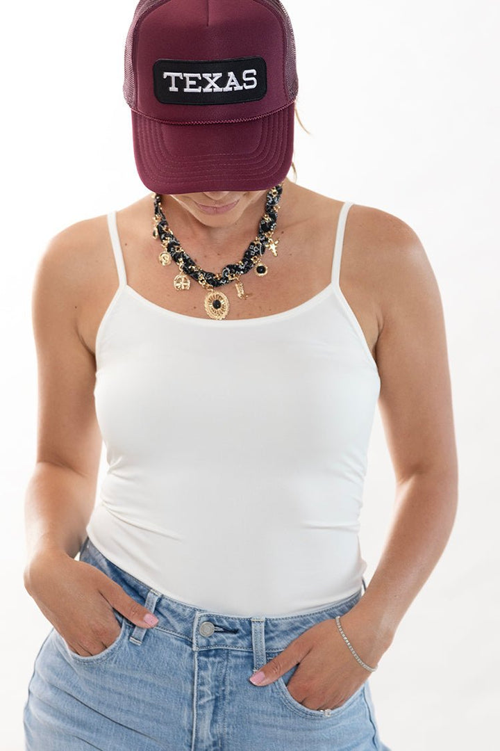 "Texas" Maroon Trucker Hat - Flea Style