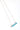 Turquoise Bar Silver Necklace - Flea Style