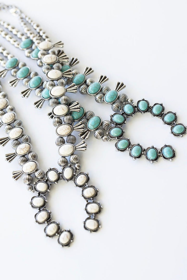 Turquoise Squash Blossom Necklace - Flea Style