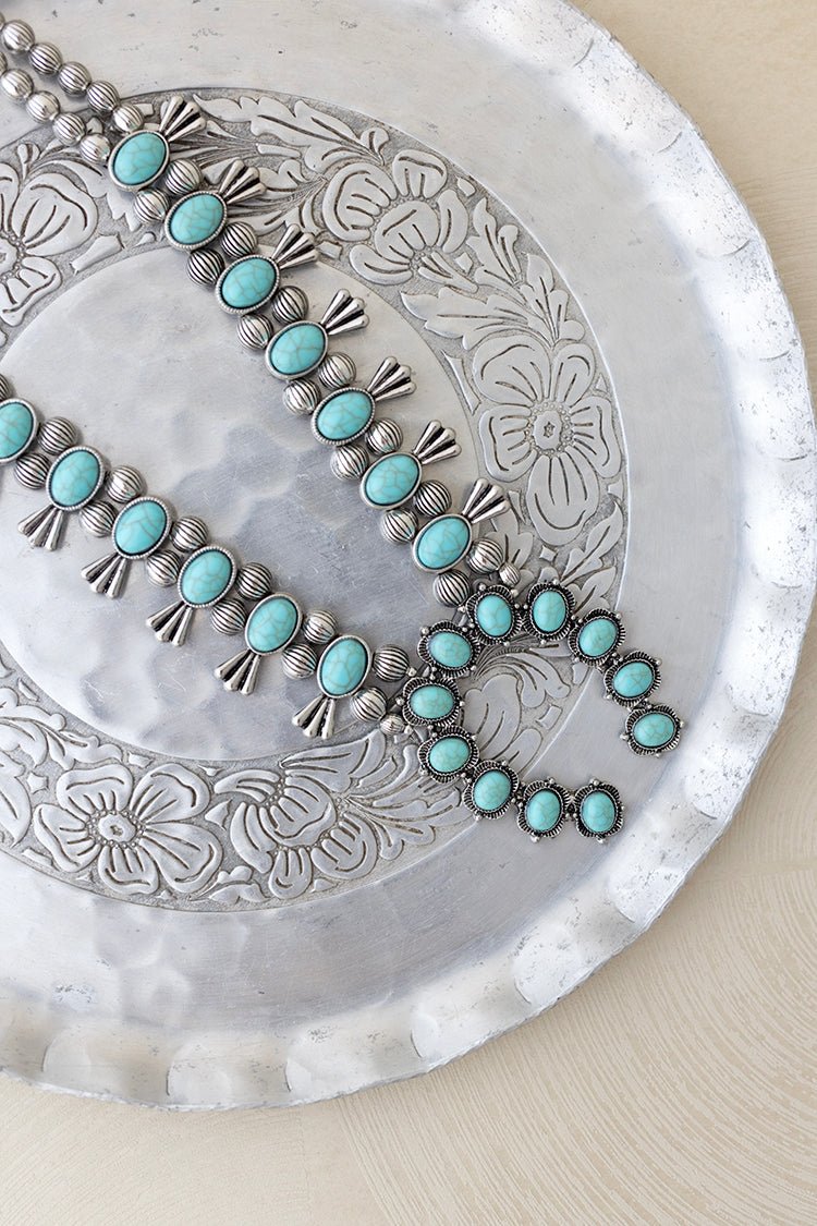 Turquoise Squash Blossom Necklace - Flea Style