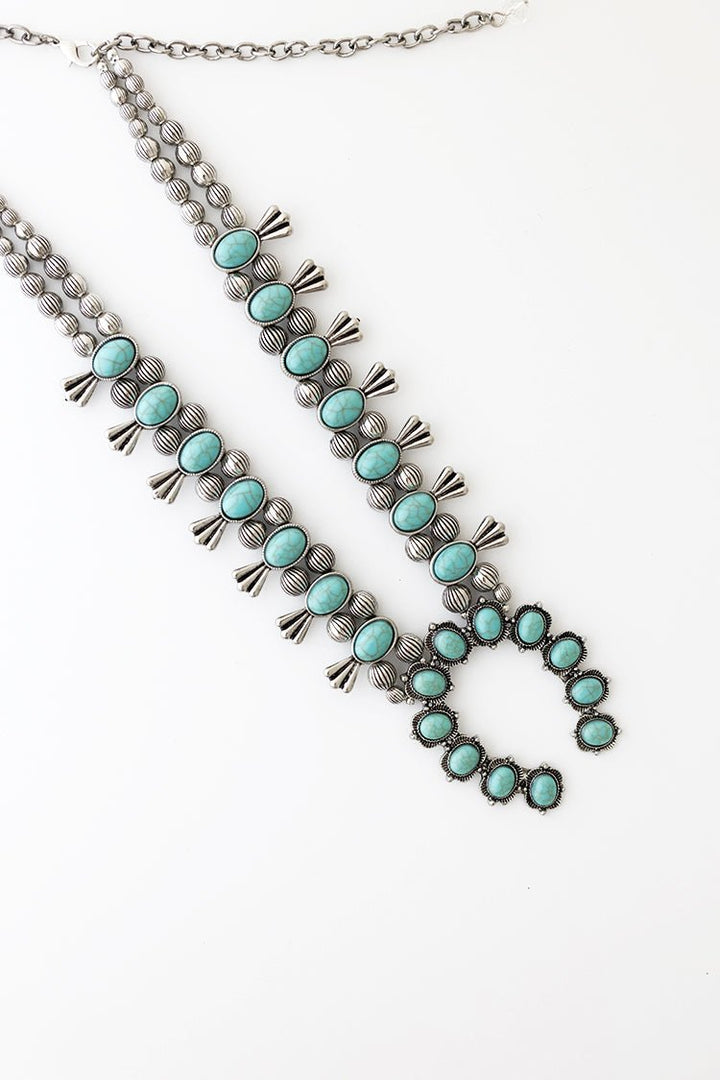 Turquoise Squash Blossom Necklace - Flea Style