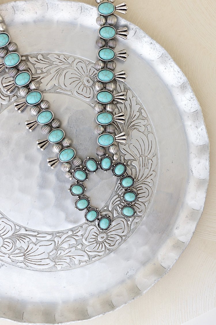 Turquoise Squash Blossom Necklace - Flea Style