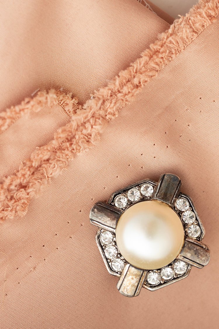 Vintage Bling and Pearl Brooch - Flea Style