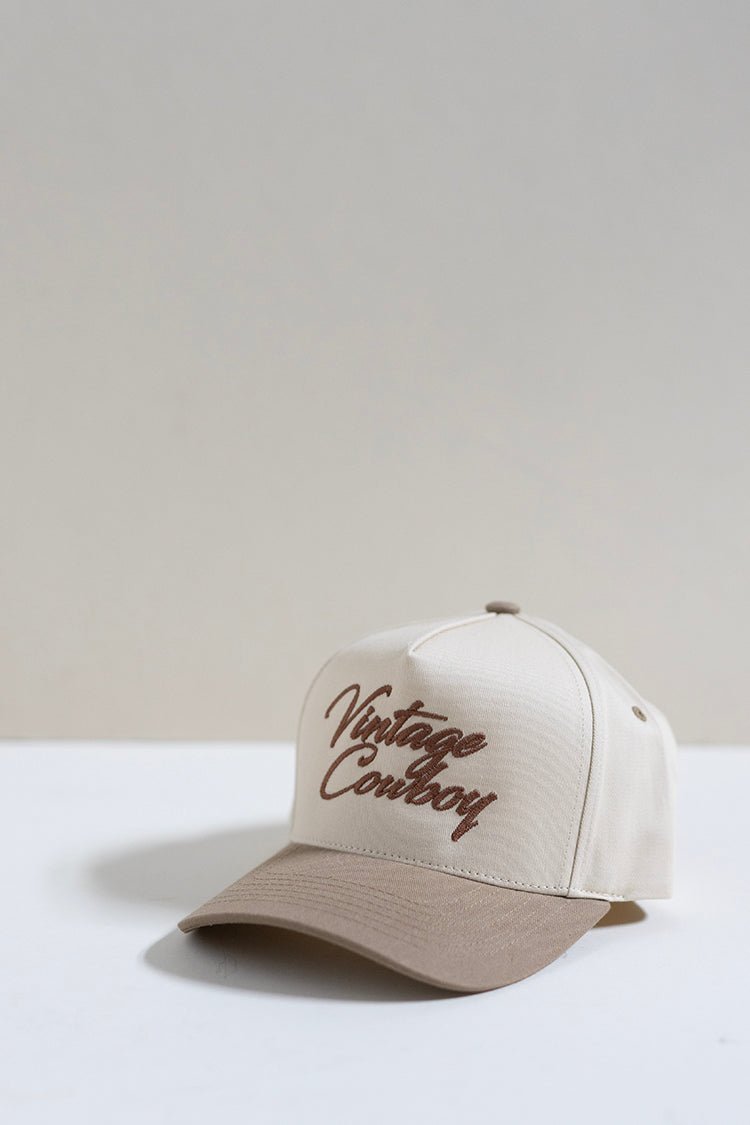 Vintage Cowboy Embroidery Two Tone Baseball Cap - Flea Style