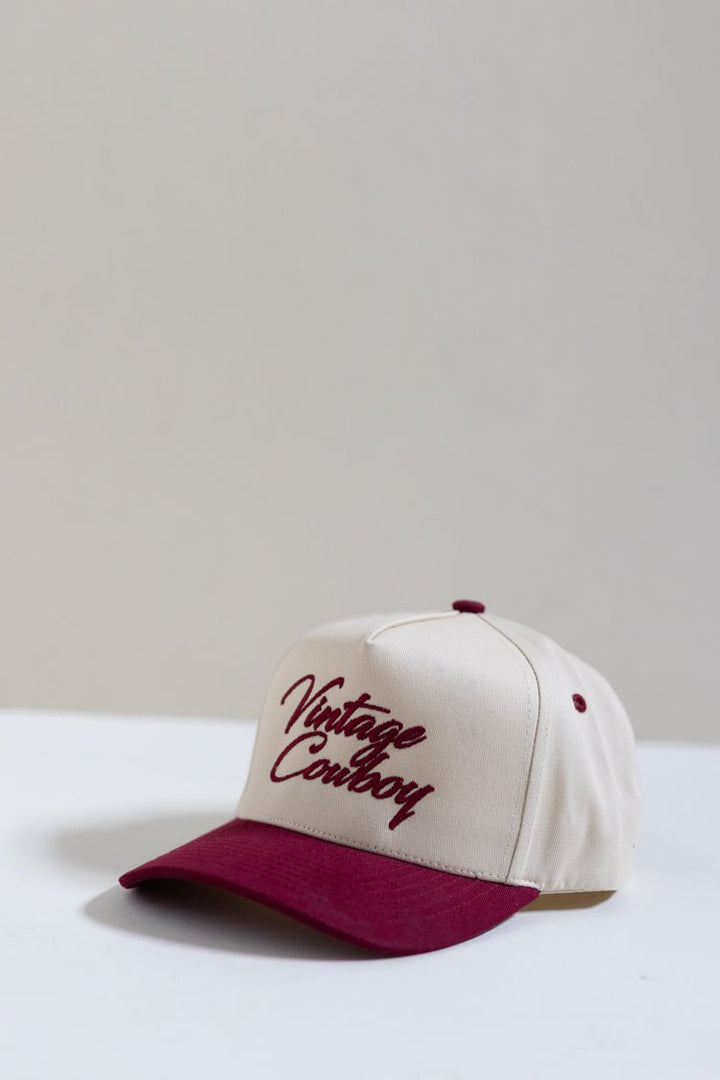 Vintage Cowboy Embroidery Two Tone Baseball Cap - Flea Style