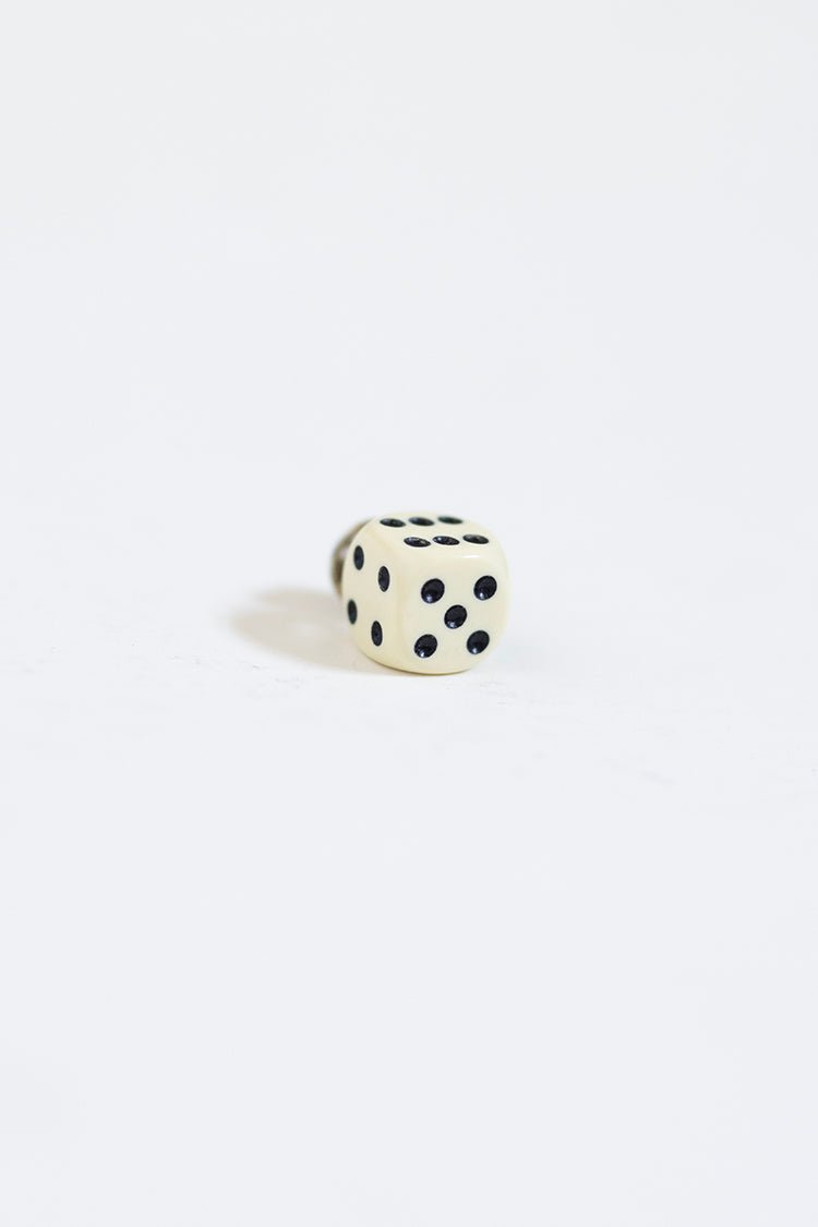 Vintage Dice Hat Pin - White - Flea Style
