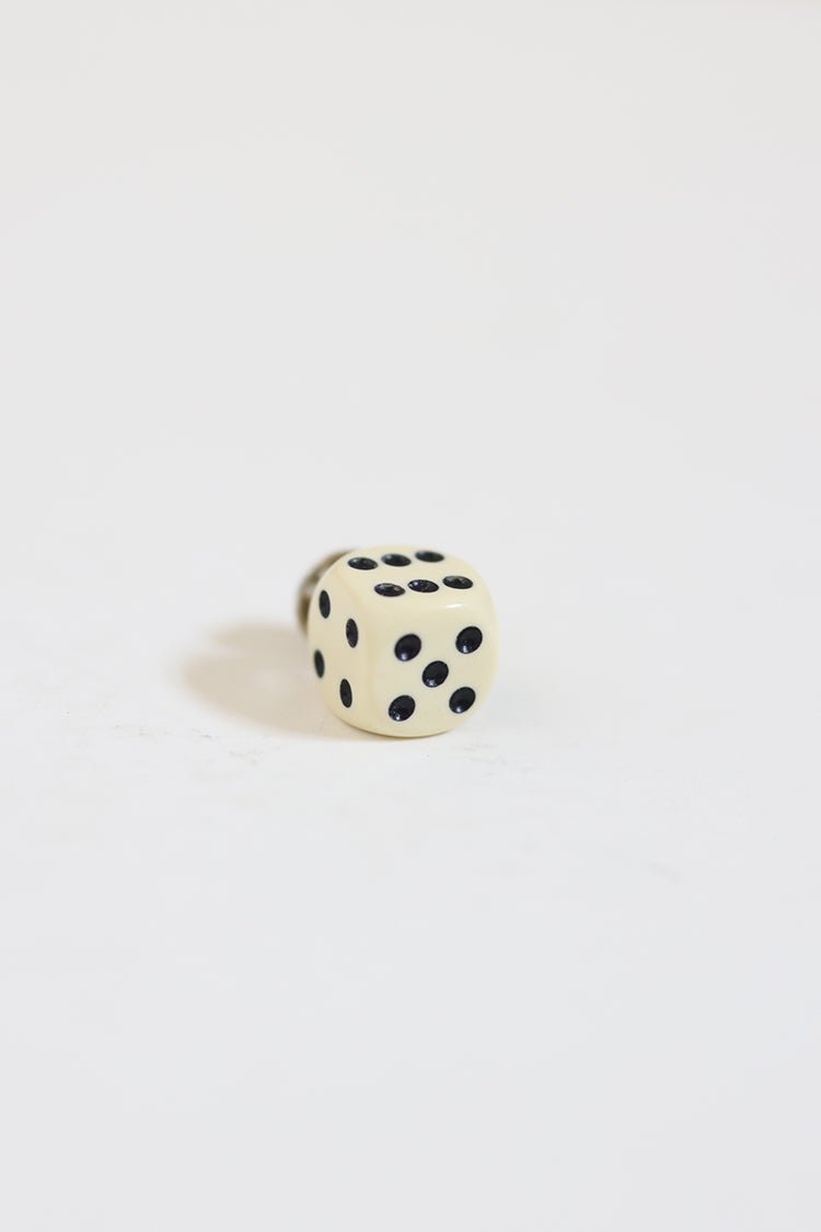 Vintage Dice Hat Pin - White - Flea Style