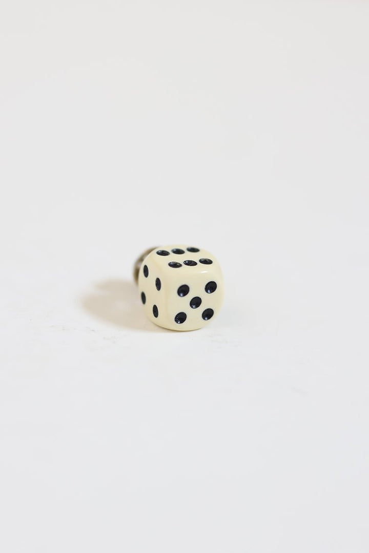 Vintage Dice Hat Pin - White - Flea Style