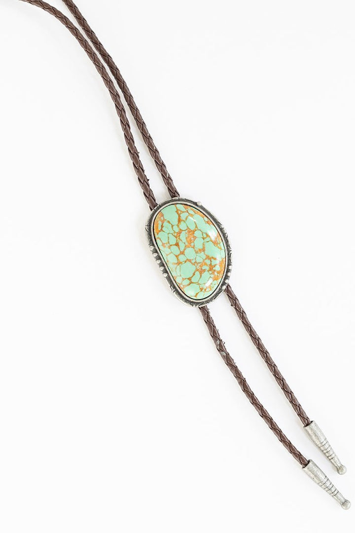 Western Green Stone Bolo Tie - Flea Style