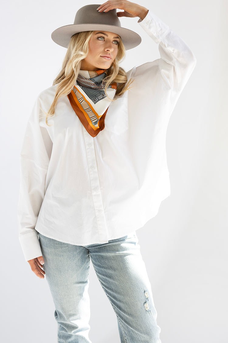 White Classic Button - Up Top - Flea Style