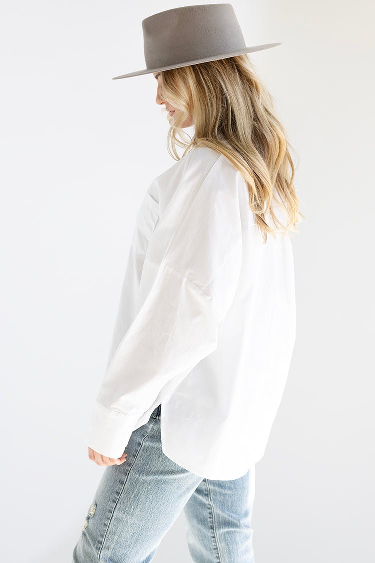 White Classic Button - Up Top - Flea Style