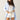 White High Rise Frayed A - Line Denim Shorts - Flea Style