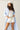 White High Rise Frayed A - Line Denim Shorts - Flea Style