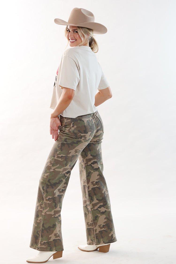 White Small Town Smokeshow Cropped Graphic T-Shirt - Flea Style