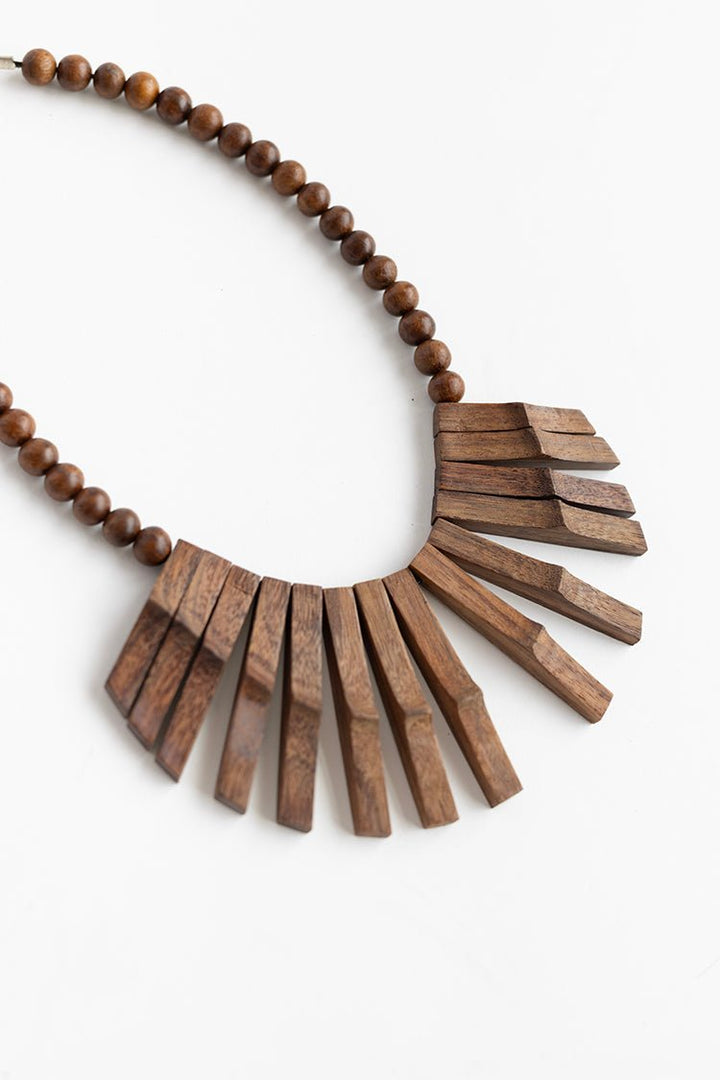 Wooden Statement Necklace - Flea Style