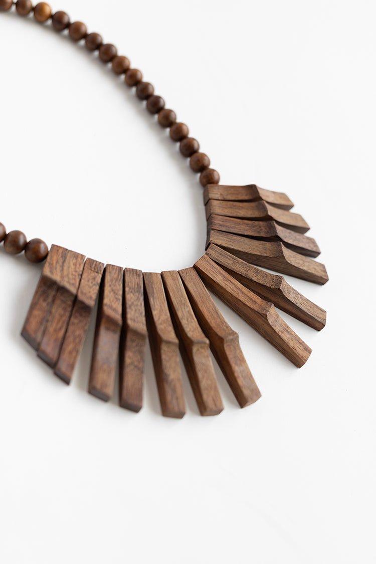 Wooden Statement Necklace - Flea Style