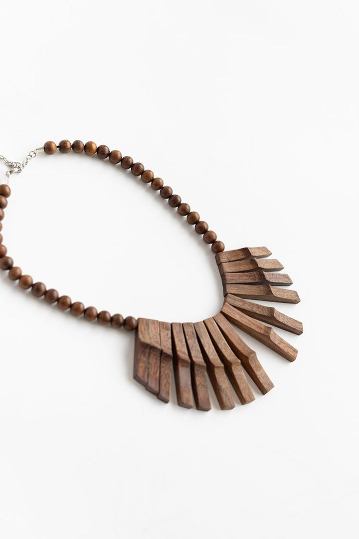 Wooden Statement Necklace - Flea Style