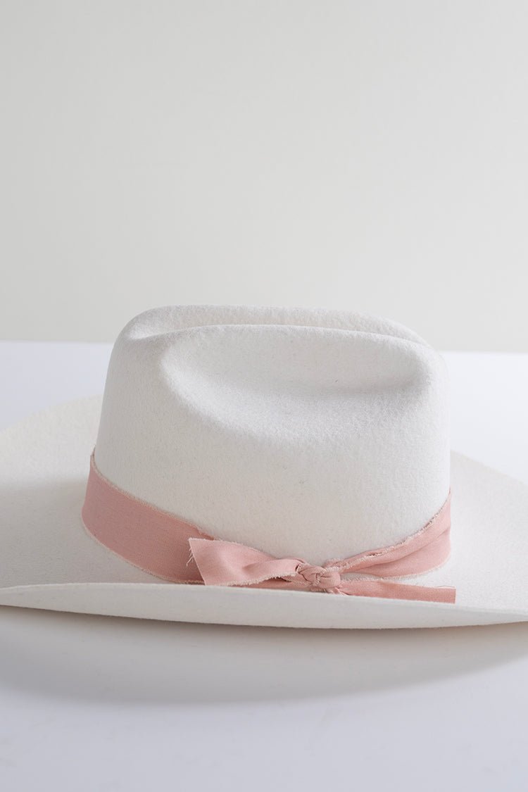 Blush Cotton Tie Hat Band - Flea Style